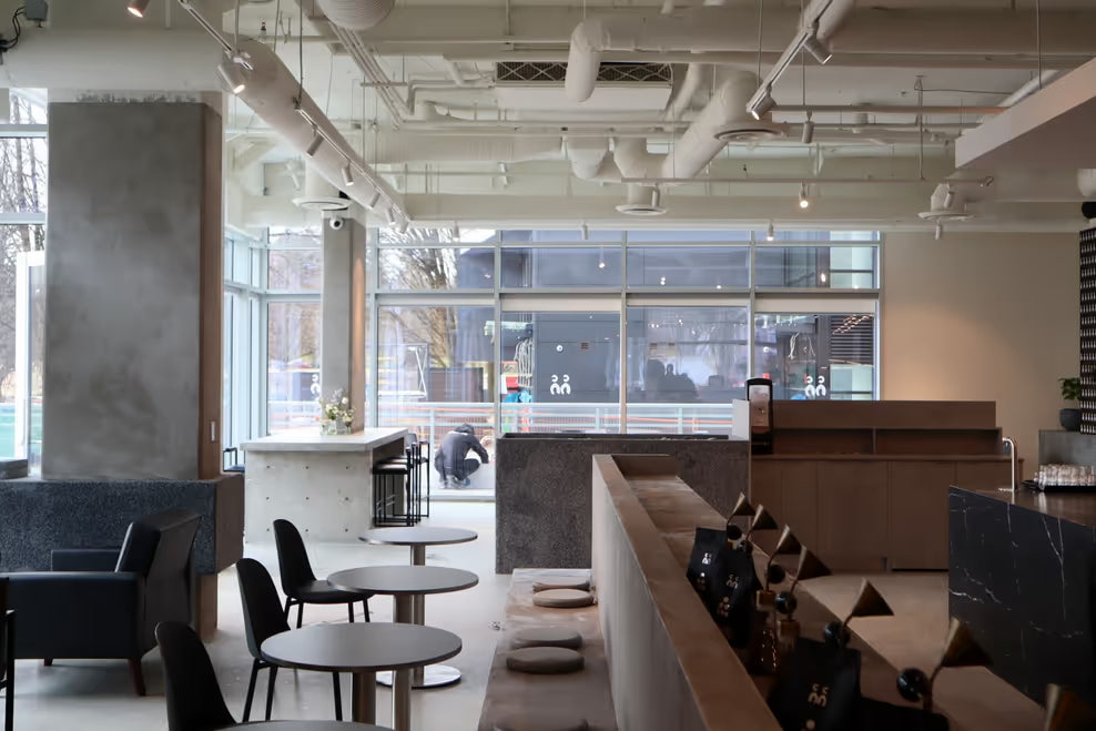 Inside Vancouver's Largest Cafe Before It Opens – C Market Coffee