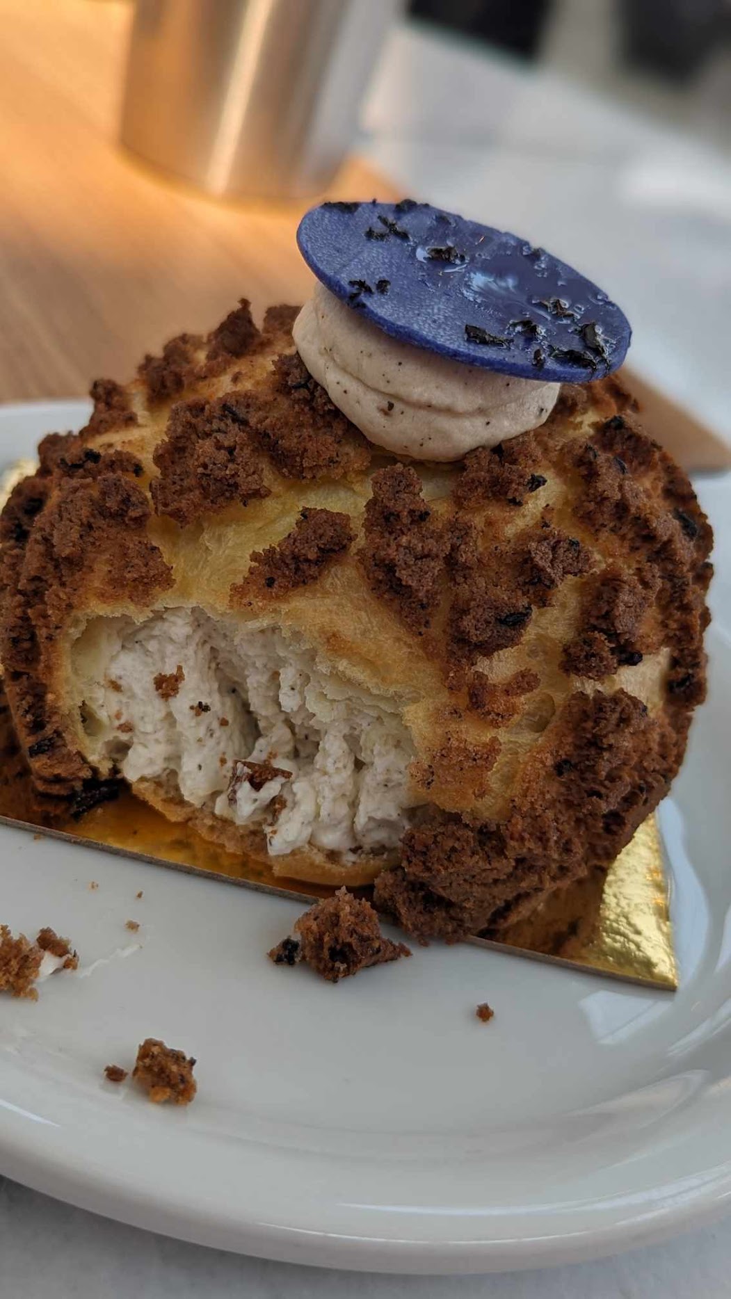 Bright and airy atmosphere at C Market Coffee, offering food options for every budget, with some pricy treats for those looking for something special. The service is also praised for being on point.