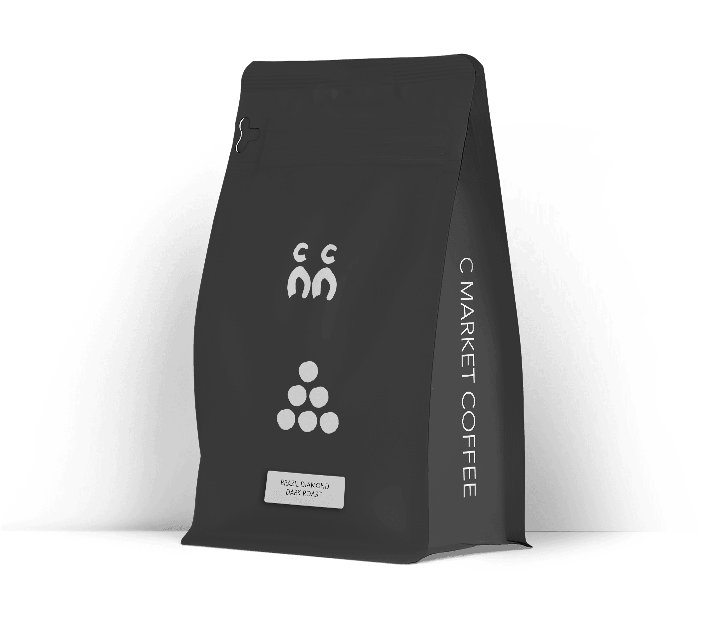 The Brazil Diamond Dark Roast is an organic coffee with a medium-dark roast profile. It offers tasting notes of milk chocolate, caramel, toasted nuts, and a creamy body. This coffee is made from Mundo Novo and Acaia varietals, grown at altitudes between 950m and 1370m, and processed naturally.
