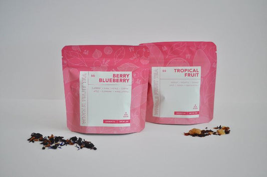 C Market Coffee offers two refreshing whole fruit rooibos teas: Tropical Fruit and Berry Blueberry. Each 50g pack blends rooibos with vibrant fruits like pineapple, blueberry, and hibiscus petals, creating flavorful and antioxidant-packed brews. Tropical Fruit provides a zesty, immune-boosting twist, while Berry Blueberry offers a sweet, berry-rich experience. Both blends offer hydration and support for overall health, making them perfect for any time of day.